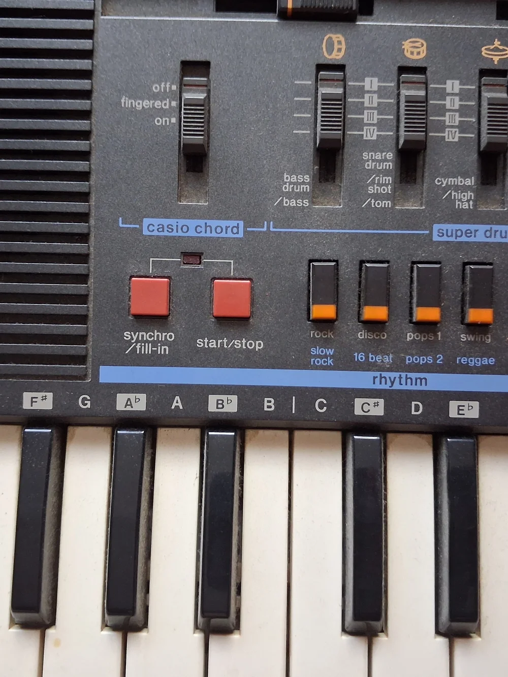 Casio Electronic Keyboard Synthesizer – Black with Orange Accents
